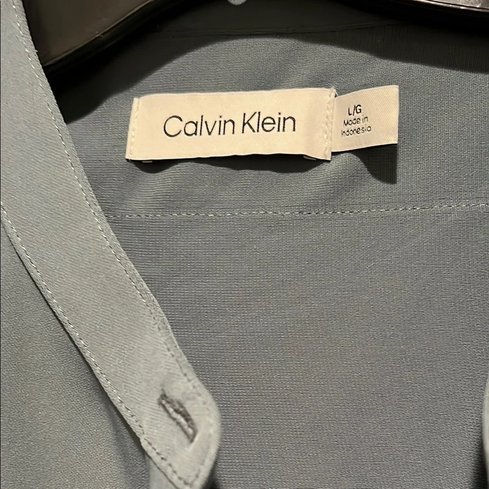 Calvin Klein Gray Blouse with Relaxed Fit - Picture 2 of 4